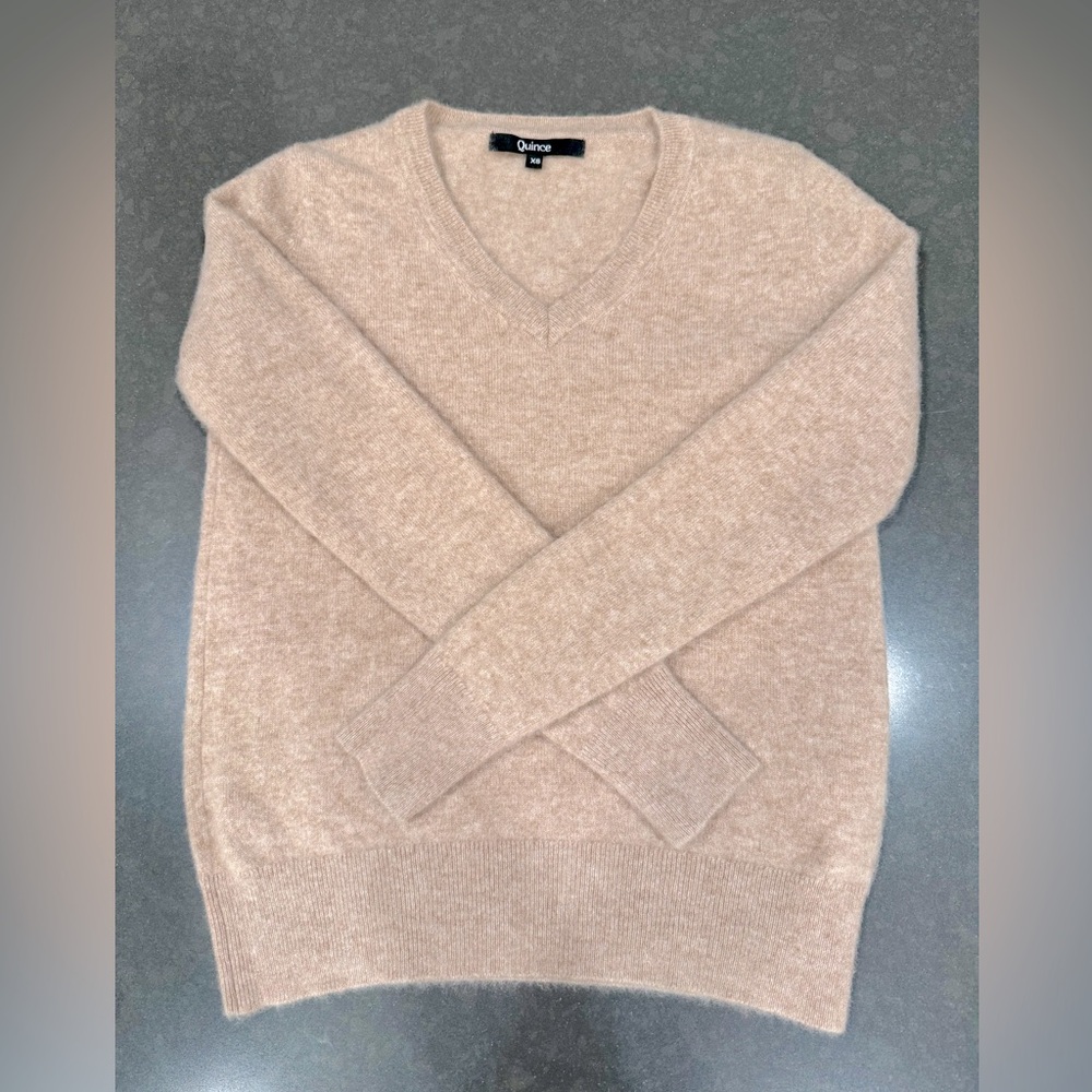Mongolian Cashmere V-Neck Sweater